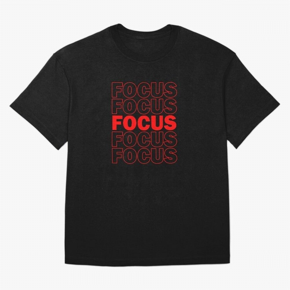Focus Focus Focus (Red) Oversized T-Shirt Showcase FIFA World Cup 2026 Centered on Cristiano Ronaldo, Argentina and Brazil Energy, Classic Soccer Heritage, Championship Pressure, Fan Loyalty and International Pride; Perfect for People Who Love