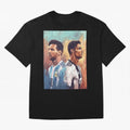 Lionel Messi and Cristiano Ronaldo Oversized T-Shirt Celebrate Classic Football Spirit in Match Day Hype around FIFA World Cup 2026, Neymar, Haaland and Cristiano Ronaldo, Brazil, Portugal and Argentina, Worldwide Fan Energy, Dramatic Goals,