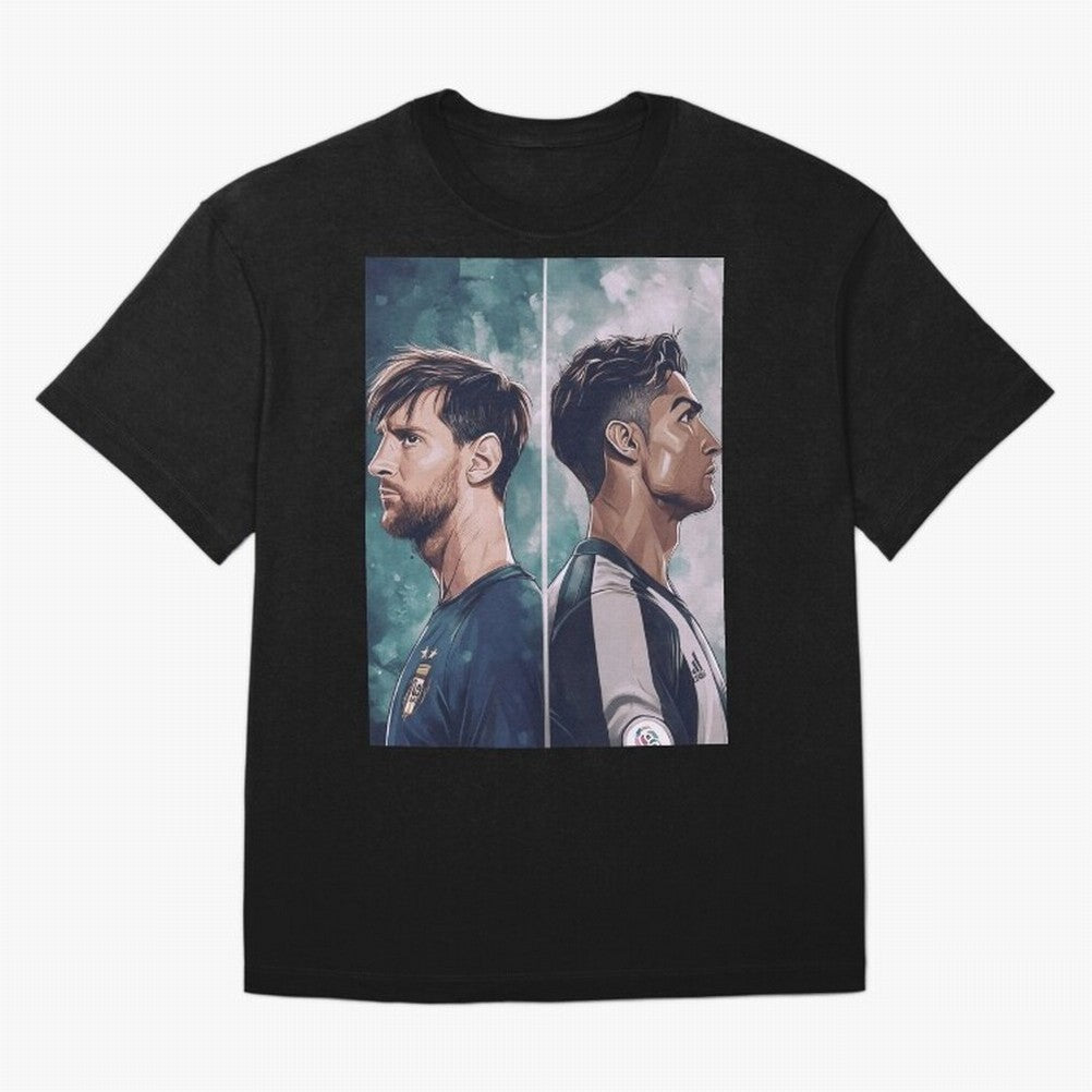 Lionel Messi and Cristiano Ronaldo Oversized T-Shirt Elevate Match Day Hype around FIFA World Cup 2026 Group Stage, CR7 and Messi, Argentina, France and Brazil, Sports Nostalgia, International Competition, Famous Players and Unforgettable