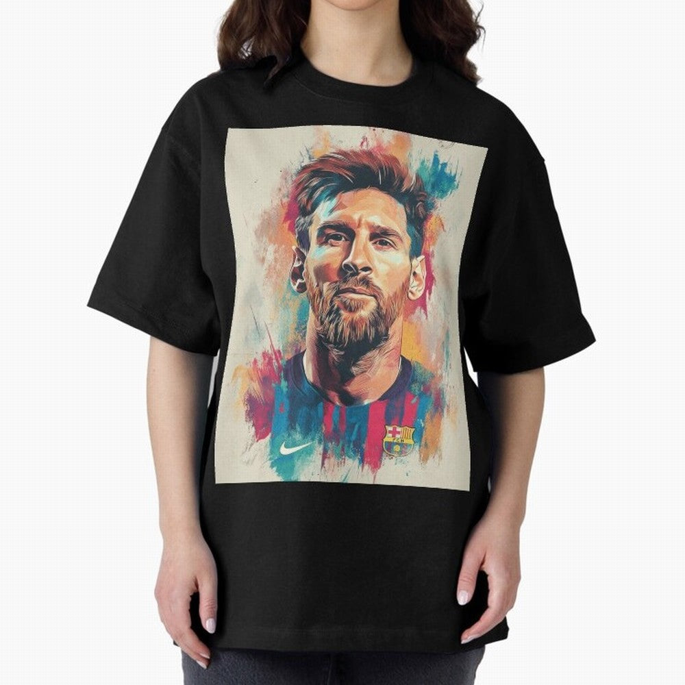 Lionel Messi Oversized T-Shirt Upgrade FIFA World Cup 2026 Group Stage for Fans of Messi and Cristiano Ronaldo and France and Portugal, Bringing Match Day Excitement, Supporter Culture, Golden Goals and Global Football Passion; Ideal for Football