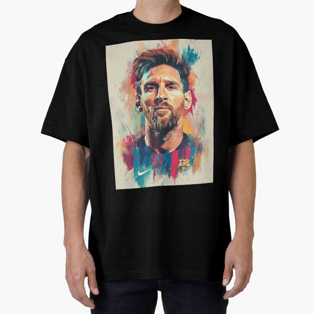 Lionel Messi Oversized T-Shirt Upgrade FIFA World Cup 2026 Group Stage for Fans of Messi and Cristiano Ronaldo and France and Portugal, Bringing Match Day Excitement, Supporter Culture, Golden Goals and Global Football Passion; Ideal for Football