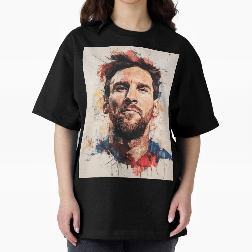 Lionel Messi Oversized T-Shirt Show Championship Spirit for FIFA World Cup 2026 Featuring Haaland and Mbappe, Spain and Netherlands Energy, Fan Favorite Moments, National Team Passion, Big Match Drama and Soccer History; Made for Die Hard