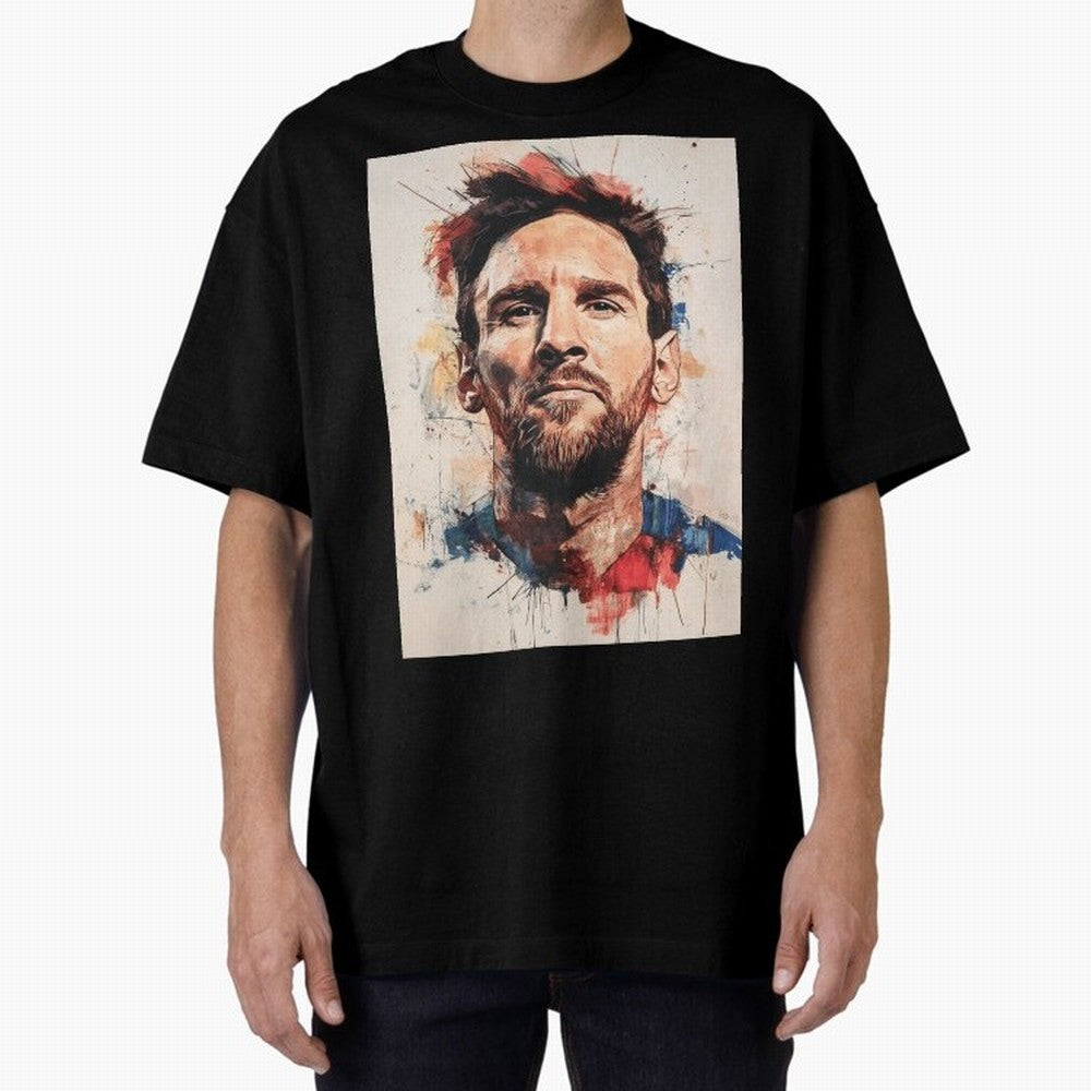 Lionel Messi Oversized T-Shirt Show Championship Spirit for FIFA World Cup 2026 Featuring Haaland and Mbappe, Spain and Netherlands Energy, Fan Favorite Moments, National Team Passion, Big Match Drama and Soccer History; Made for Die Hard
