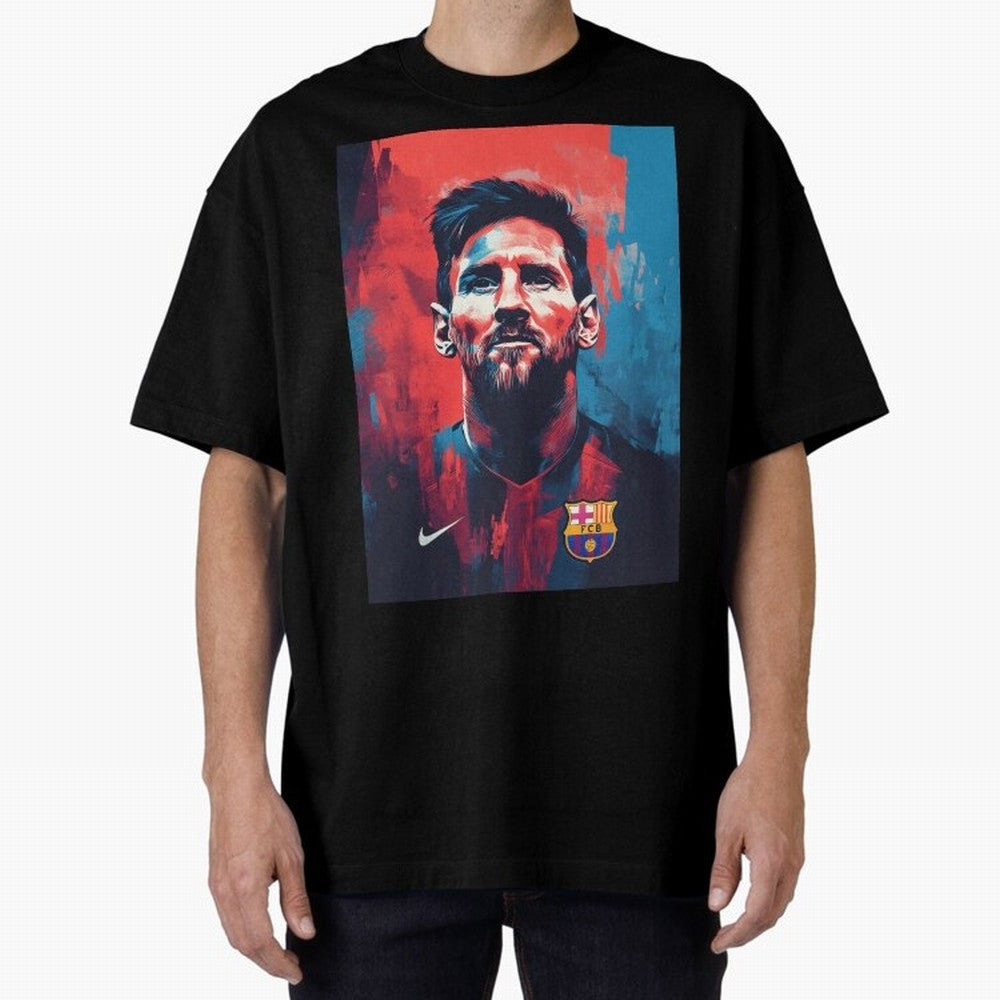 Lionel Messi Oversized T-Shirt Live the Energy of Match Day Hype around FIFA World Cup 2026 Group Stage, Messi, Neymar and Mbappe, Portugal, Tournament Hype, Historic Matchups, Family Viewing Parties and Global Sports Pride; Perfect for Fans,