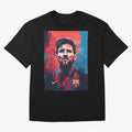 Lionel Messi Oversized T-Shirt Live the Energy of Match Day Hype around FIFA World Cup 2026 Group Stage, Messi, Neymar and Mbappe, Portugal, Tournament Hype, Historic Matchups, Family Viewing Parties and Global Sports Pride; Perfect for Fans,