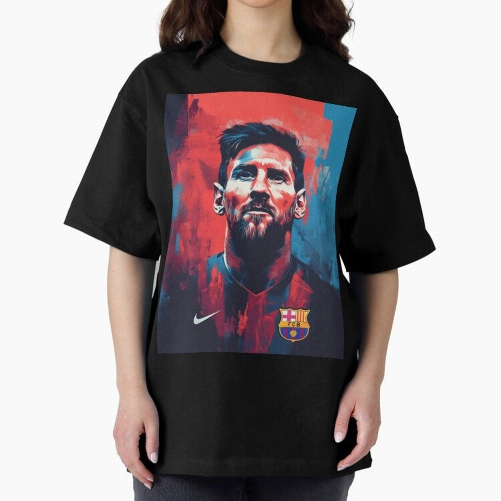Lionel Messi Oversized T-Shirt Live the Energy of Match Day Hype around FIFA World Cup 2026 Group Stage, Messi, Neymar and Mbappe, Portugal, Tournament Hype, Historic Matchups, Family Viewing Parties and Global Sports Pride; Perfect for Fans,