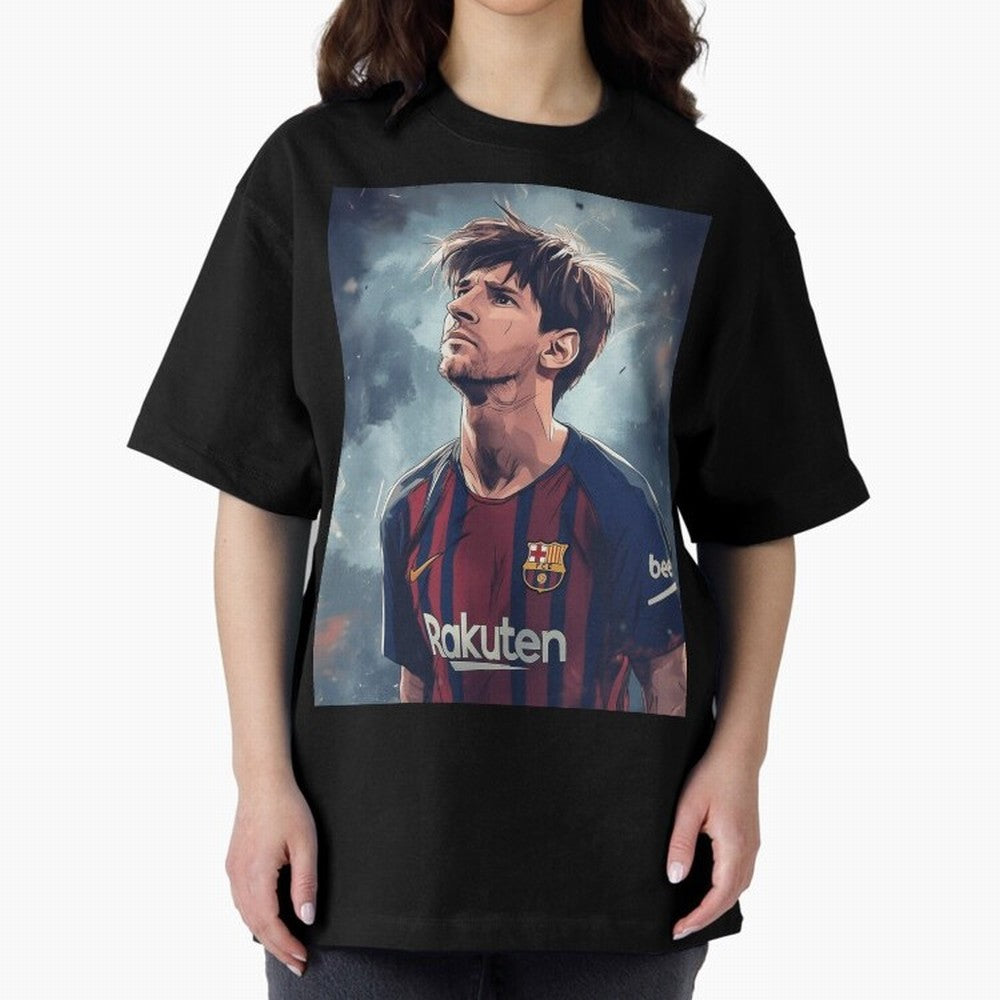 Lionel Messi Oversized T-Shirt Show Match Day Excitement for FIFA World Cup 2026 Featuring Messi, CR7 and Mbappe, Netherlands Energy, Tournament Hype, Historic Matchups, Family Viewing Parties and Global Sports Pride; Ideal for Fans Who Follow