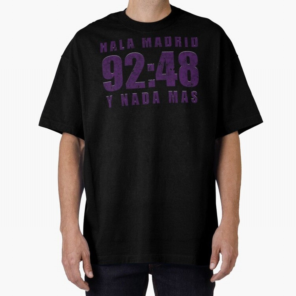 La Decima ChL 92:48 Madrid Hala Madrid Y Nada Mas History Made Madrid Bernabeu Football Soccer Legendary Oversized T-Shirt Bring Stadium Energy to Match Day Hype around FIFA World Cup 2026, Mbappe, Portugal, Worldwide Fan Energy, Dramatic Goals,