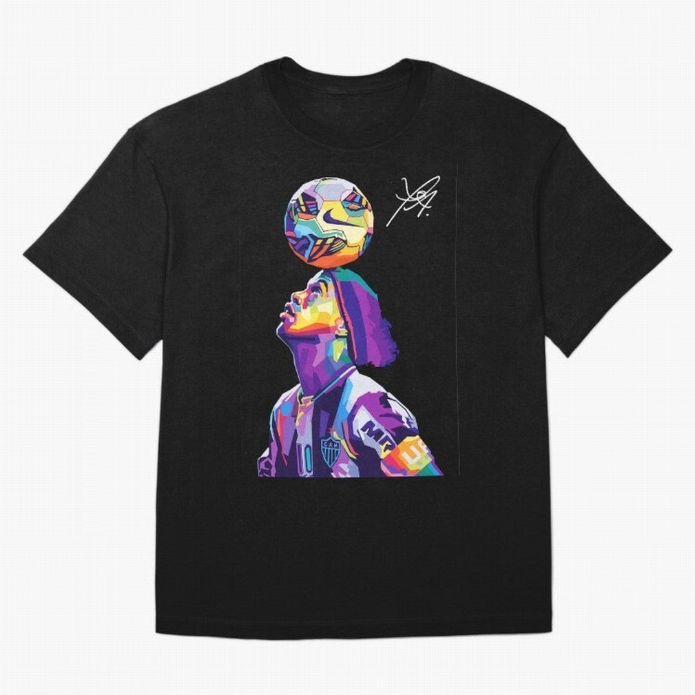 Ronaldinho Wpap Pop Art Oversized T-Shirt Relive Global Football Passion for FIFA World Cup 2026, Capturing Cristiano Ronaldo, Spain and Netherlands, Retro Football Energy, Iconic Rivalries, Trophy Chase Drama and Stadium Atmosphere; Built for