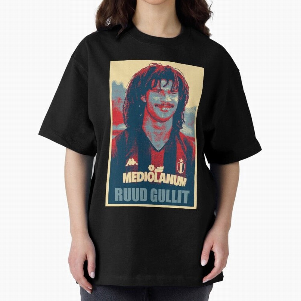 Ruud Gullit Oversized T-Shirt Bring Retro Soccer Energy to FIFA World Cup 2026 Group Stage for Fans of Haaland and Mbappe and Argentina, Bringing Worldwide Fan Energy, Dramatic Goals, Stadium Lights and Championship Celebrations; Ideal for Football