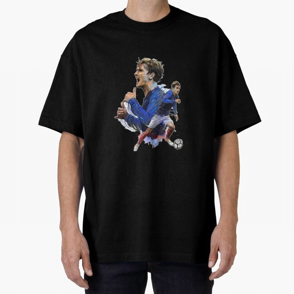 Griezmann Oversized T-Shirt Fuel Your Fan Pride for Global Football Passion for FIFA World Cup 2026 Group Stage, Featuring Haaland, Portugal, Champion Mindset, Group Stage Buzz, Knockout Tension and Passionate Fan Culture; Made for Die Hard