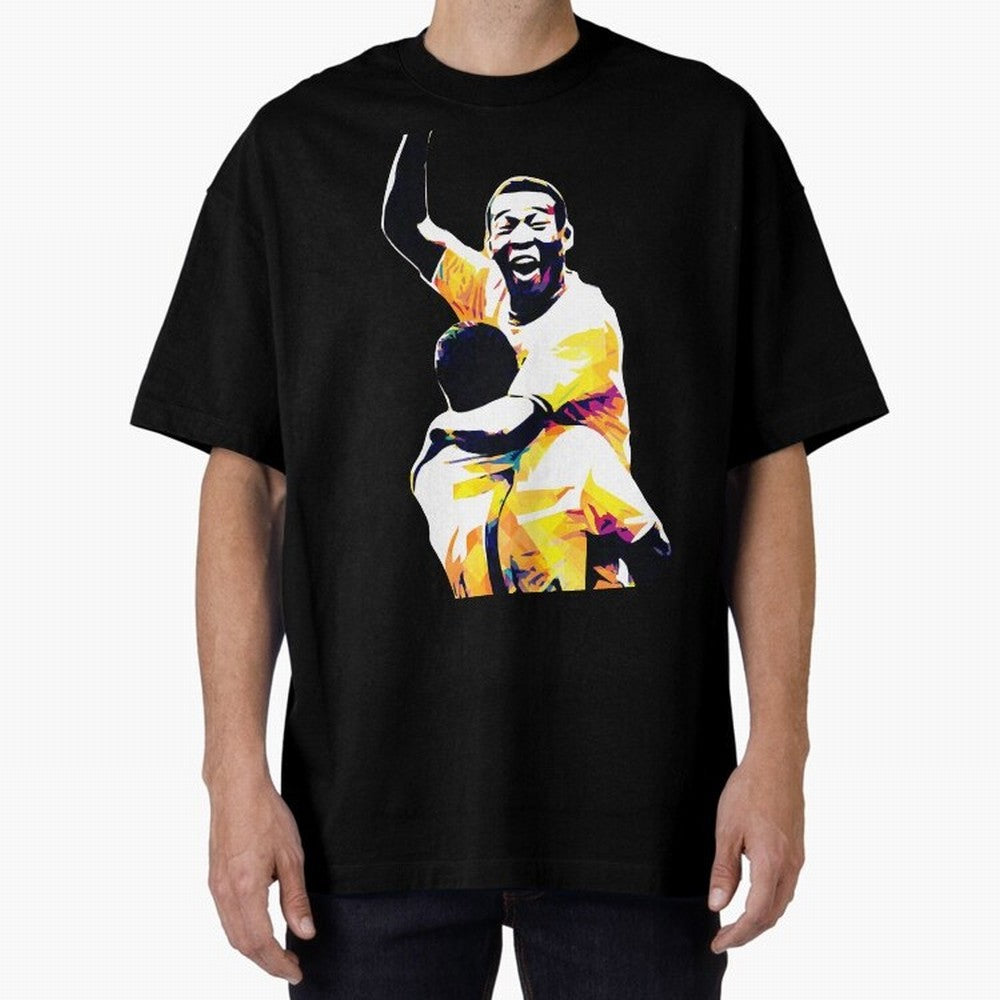 Pele Pop Art Oversized T-Shirt Feel International Energy from FIFA World Cup 2026 Spirit, Filled with Germany, Neymar, Fan Favorite Moments, National Team Passion, Big Match Drama and Soccer History; Perfect for Supporters Who Want Bold Football