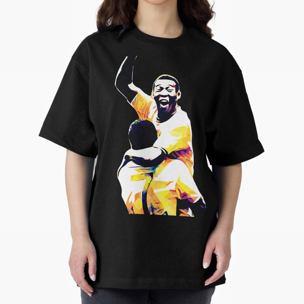 Pele Pop Art Oversized T-Shirt Feel International Energy from FIFA World Cup 2026 Spirit, Filled with Germany, Neymar, Fan Favorite Moments, National Team Passion, Big Match Drama and Soccer History; Perfect for Supporters Who Want Bold Football