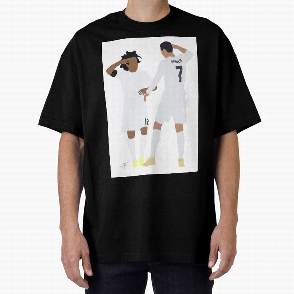 Ronaldo & Marcelo Oversized T-Shirt Celebrate the Magic of FIFA World Cup 2026 Group Stage Centered on Haaland and Mbappe, Argentina and Brazil Energy, Global Supporter Spirit, Legendary Goals, National Colors and Tournament Celebration; Perfect