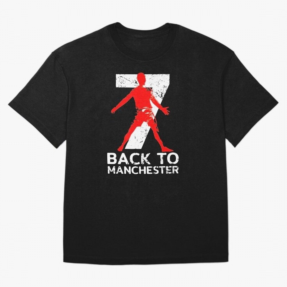 Men Back to manchester Welcome to manchester Oversized T-Shirt Show Your Love for FIFA World Cup 2026 USA Canada Mexico for Fans of Messi and Cristiano Ronaldo and Germany, Bringing Sports Nostalgia, International Competition, Famous Players and
