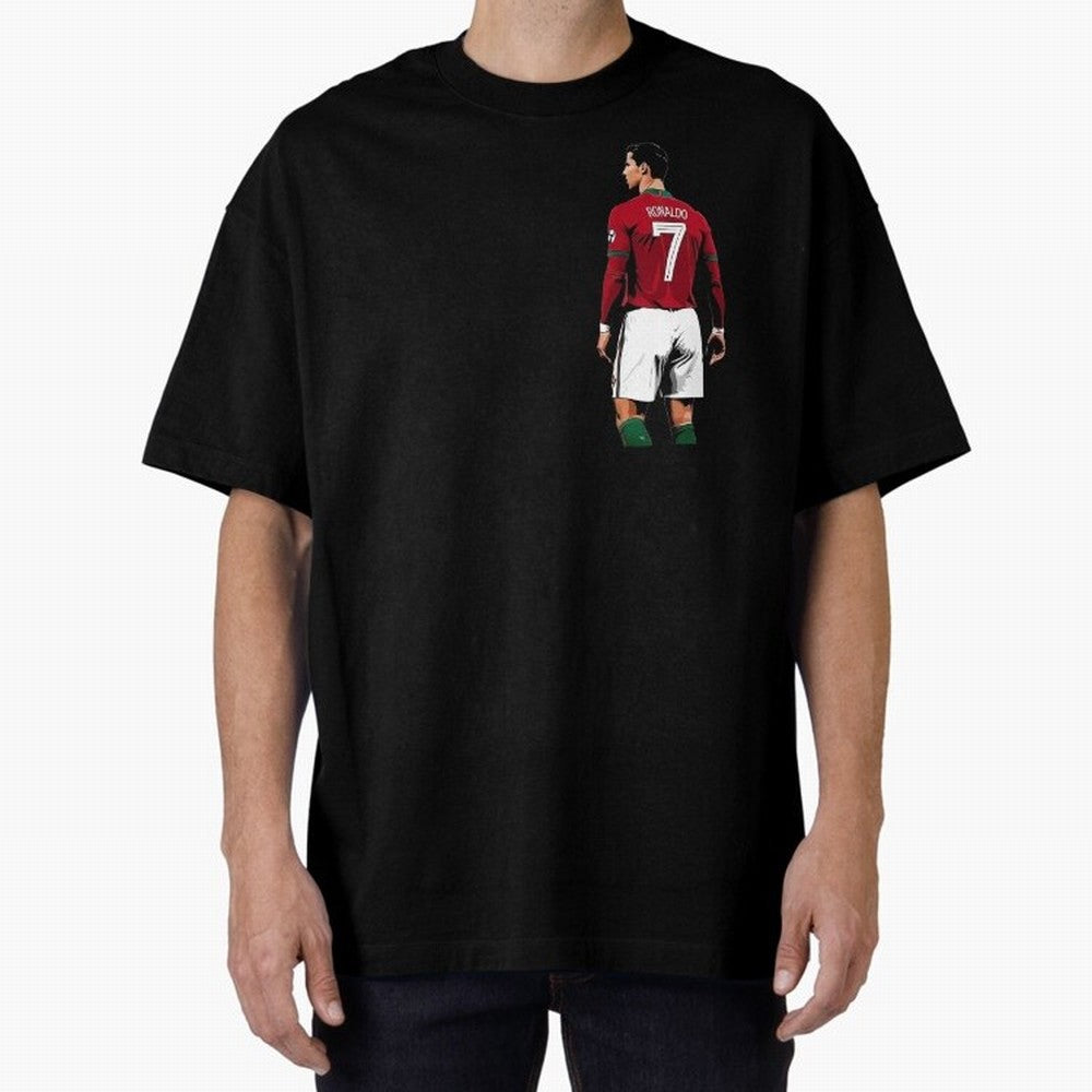 Cristiano Ronaldo inspired design Oversized T-Shirt Follow the Road to Global Football Passion for FIFA World Cup 2026, Filled with Neymar, Brazil, Match Day Excitement, Supporter Culture, Golden Goals and Global Football Passion; Ideal for Fans