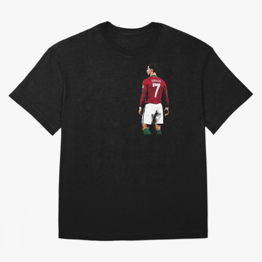Cristiano Ronaldo inspired design Oversized T-Shirt Follow the Road to Global Football Passion for FIFA World Cup 2026, Filled with Neymar, Brazil, Match Day Excitement, Supporter Culture, Golden Goals and Global Football Passion; Ideal for Fans