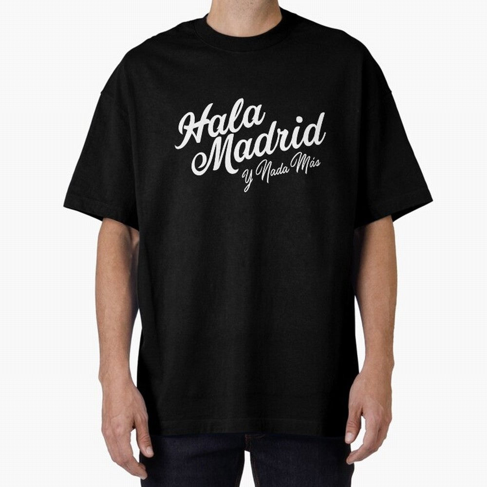 HALA MADRID Oversized T-Shirt Celebrate the FIFA World Cup 2026 USA Canada Mexico Journey through Cristiano Ronaldo, Haaland and CR7 Highlights, Brazil, Portugal and Argentina Pride, Championship Spirit, Famous Goals, Roaring Crowds and