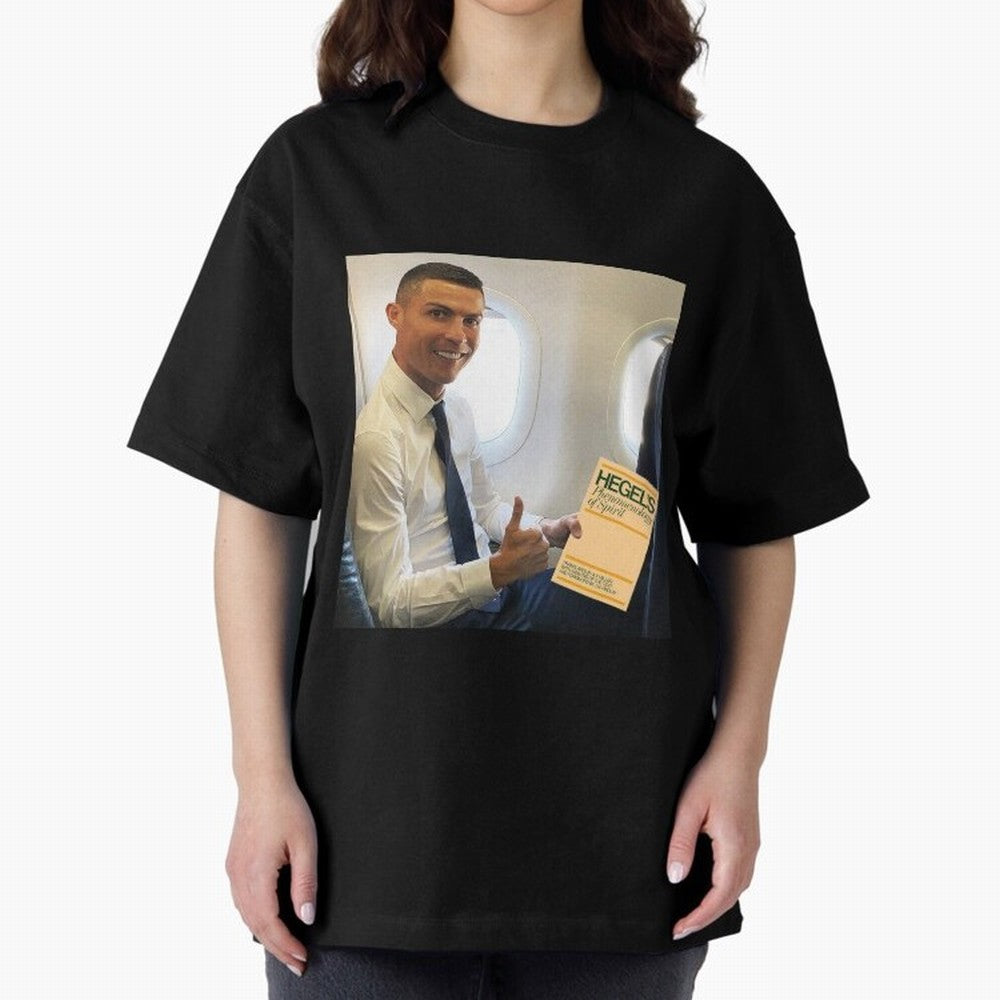 Ronaldo Hegel Oversized T-Shirt Follow the Final Road of FIFA World Cup 2026 USA Canada Mexico Spirit, with Argentina and Brazil, CR7 and Messi, Champion Mindset, Group Stage Buzz, Knockout Tension and Passionate Fan Culture; Perfect for People Who