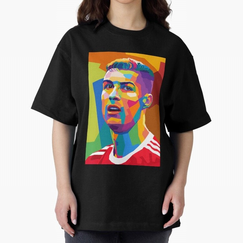 Cristiano Ronaldo Wpap Pop Art Oversized T-Shirt Celebrate the Biggest Stage of the FIFA World Cup 2026 Journey through Messi, Neymar and Mbappe Highlights, France Pride, Game Day Rituals, Football Legends, Country Pride and the Road to the Final;