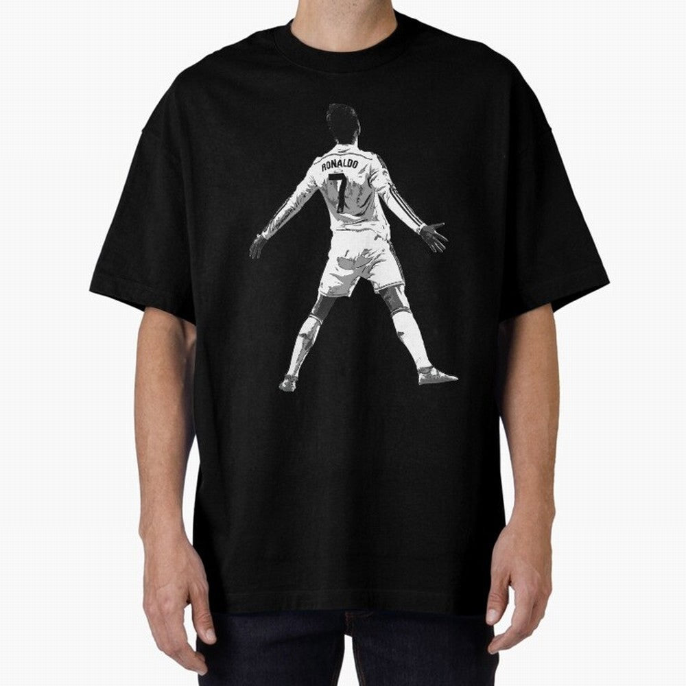 CR7 Cristiano Ronaldo Artwork - Pop Art Style Oversized T-Shirt Relive Legendary Nights from the FIFA World Cup 2026 Group Stage Journey through Haaland Highlights, Germany Pride, Match Day Excitement, Supporter Culture, Golden Goals and Global