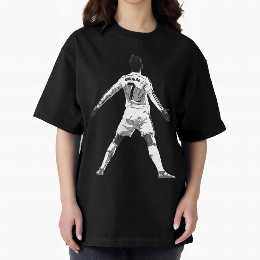 CR7 Cristiano Ronaldo Artwork - Pop Art Style Oversized T-Shirt Relive Legendary Nights from the FIFA World Cup 2026 Group Stage Journey through Haaland Highlights, Germany Pride, Match Day Excitement, Supporter Culture, Golden Goals and Global