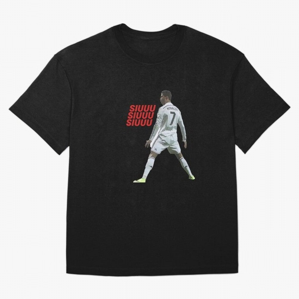 SIUUU #25 Oversized T-Shirt Celebrate Fan Culture around Match Day Hype around FIFA World Cup 2026 Group Stage, Messi, Neymar and Mbappe, Spain, Worldwide Fan Energy, Dramatic Goals, Stadium Lights and Championship Celebrations; Made for Die Hard