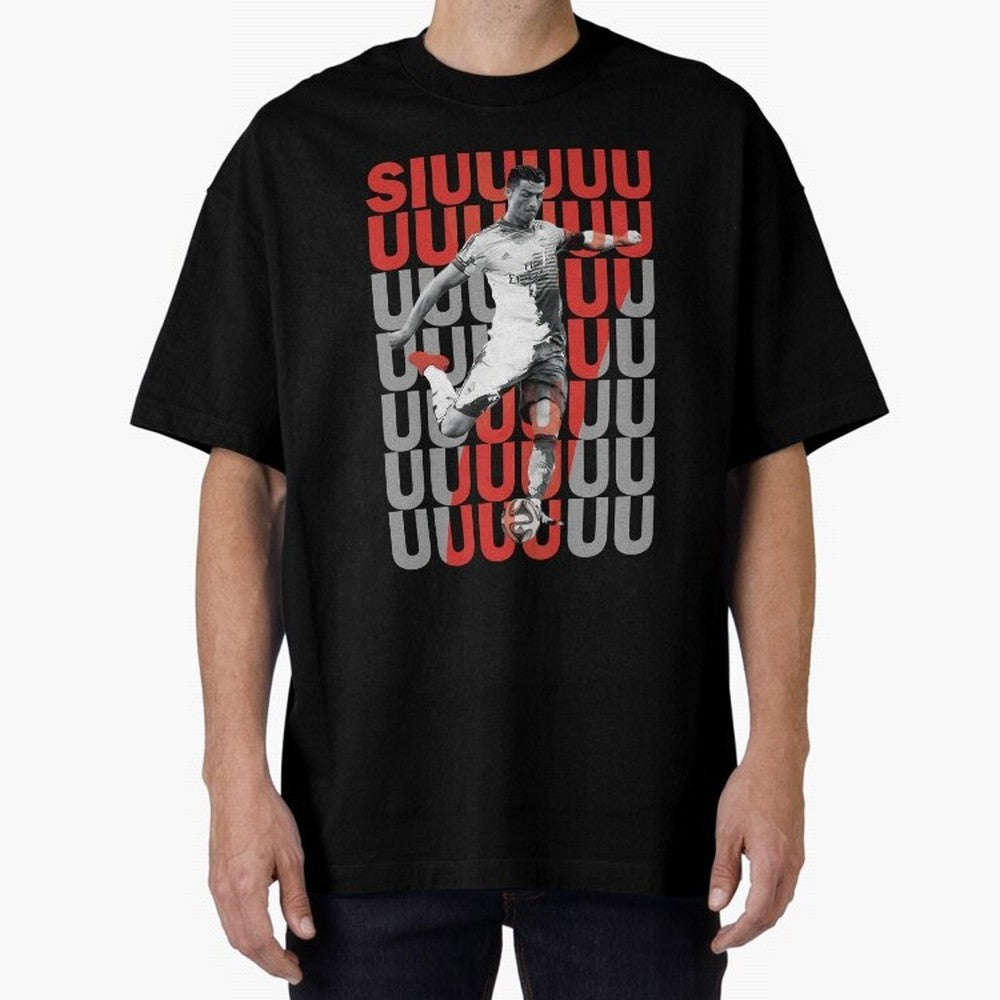 Siuuuuuu Cristiano Ronaldo Oversized T-Shirt Celebrate National Team Dreams in FIFA World Cup 2026 Group Stage Spirit, Made for Portugal, Spain and Germany, Messi and Cristiano Ronaldo, Championship Spirit, Famous Goals, Roaring Crowds and