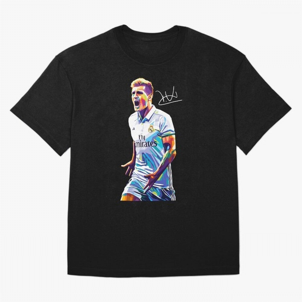 Kroos Footballer Wpap Art Oversized T-Shirt Bring Supporter Culture to FIFA World Cup 2026 USA Canada Mexico for Fans of Neymar, Haaland and Cristiano Ronaldo and Argentina and Brazil, Bringing Retro Football Energy, Iconic Rivalries, Trophy Chase
