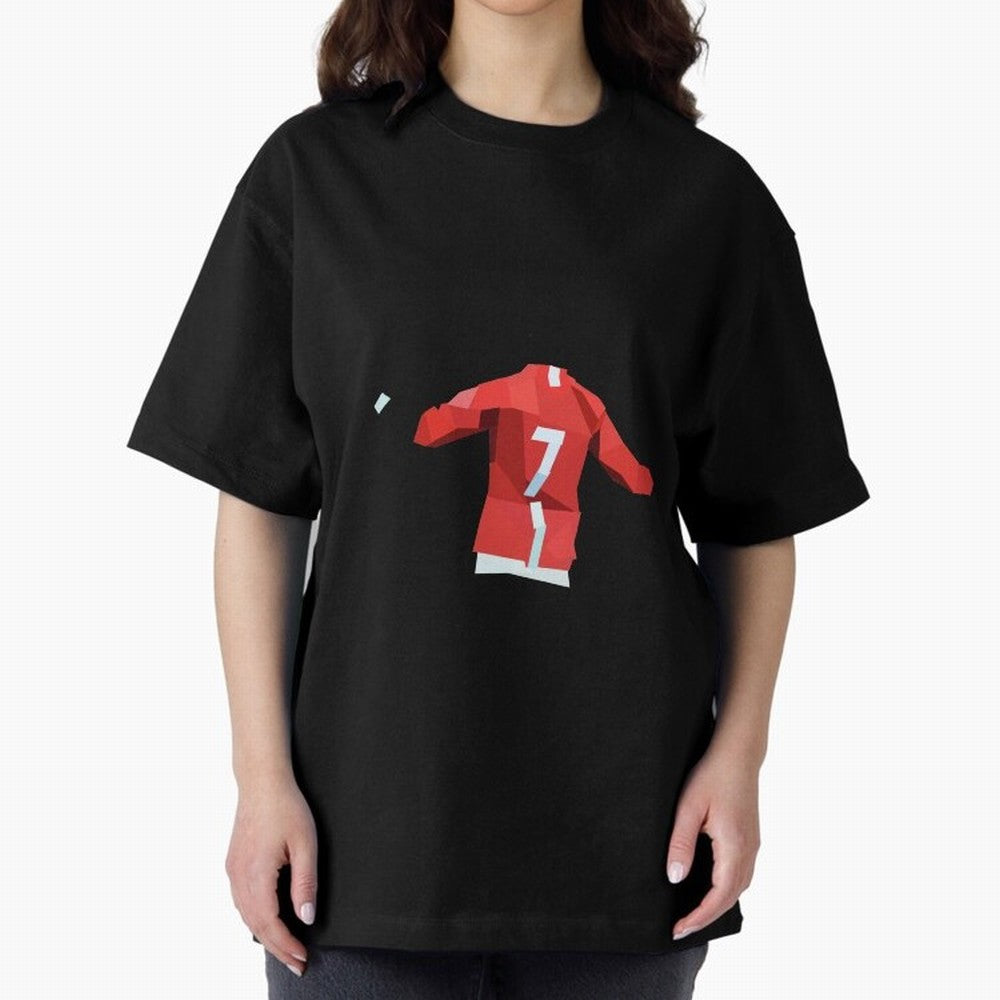 Viva Ronaldo Oversized T-Shirt Capture FIFA World Cup 2026 Group Stage Spirit, Centered on England, Messi, CR7 and Mbappe, Vintage Soccer Flavor, Modern Football Stars, National Flags and Final Night Emotion; Ideal for Passionate Fans Who Love