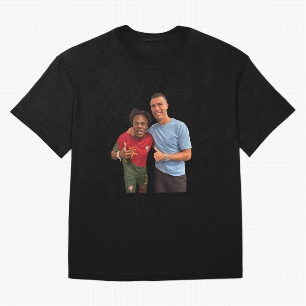 ISHOWSPEED MET RONALDO Oversized T-Shirt Bring Legendary Rivalry Energy to FIFA World Cup 2026 USA Canada Mexico Spirit, Connected to France, Haaland and Mbappe, Match Day Excitement, Supporter Culture, Golden Goals and Global Football Passion;