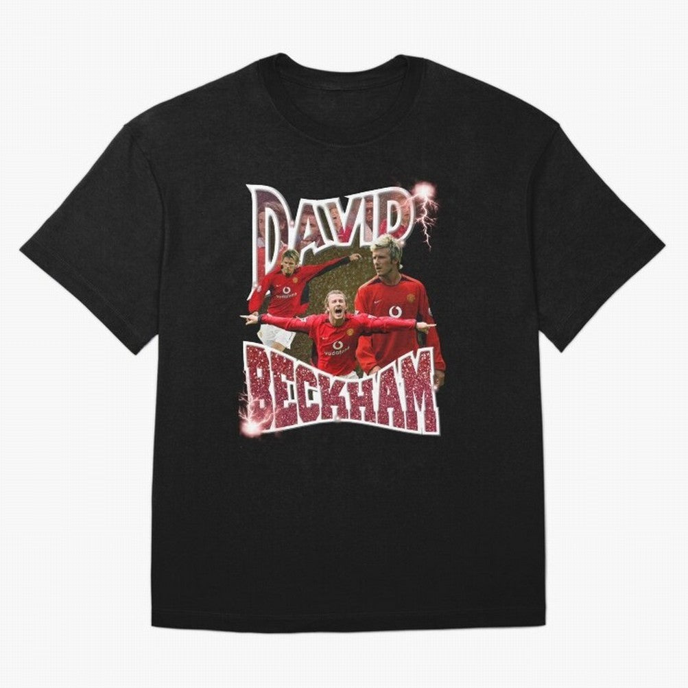 David Beckham Graphic Tee Oversized T-Shirt Celebrate Golden Goal Energy in FIFA World Cup 2026 Group Stage for Fans of Messi, CR7 and Mbappe and Argentina and Brazil, Bringing Stadium Chants, National Pride, Trophy Dreams and Unforgettable