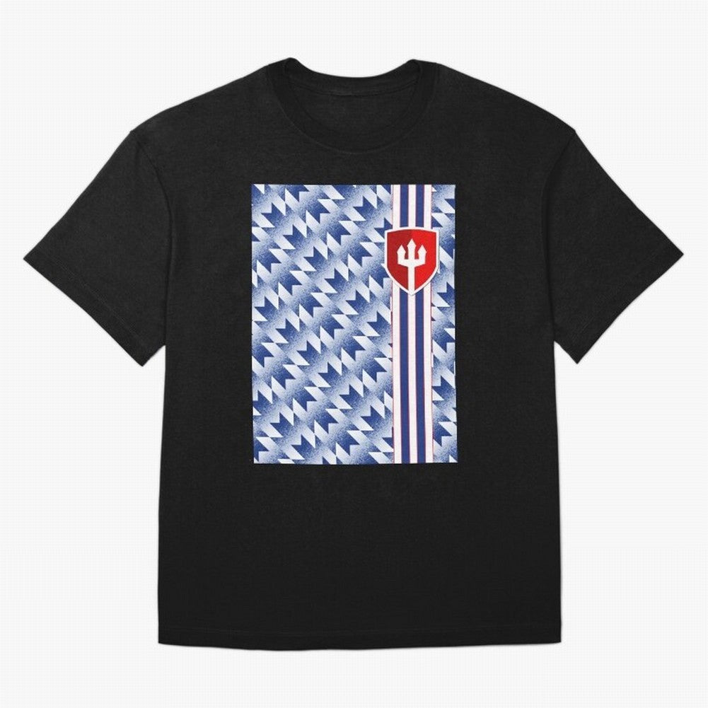 Manchester United 94 Away Jersey Pattern Oversized T-Shirt Turn Football Passion into FIFA World Cup 2026 Highlighting Cristiano Ronaldo, France Energy, Game Day Rituals, Football Legends, Country Pride and the Road to the Final; Perfect for Fans,