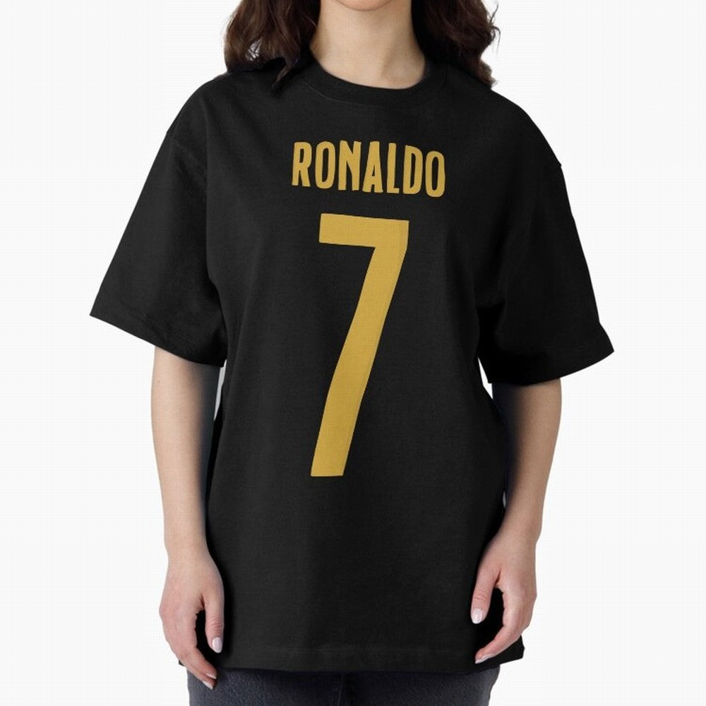 Ronaldo #7 (Portugal) Oversized T-Shirt Make Every Kick Count in the FIFA World Cup 2026 USA Canada Mexico Journey through Haaland and Mbappe Highlights, Portugal, Spain and Germany Pride, Classic Soccer Heritage, Championship Pressure, Fan Loyalty