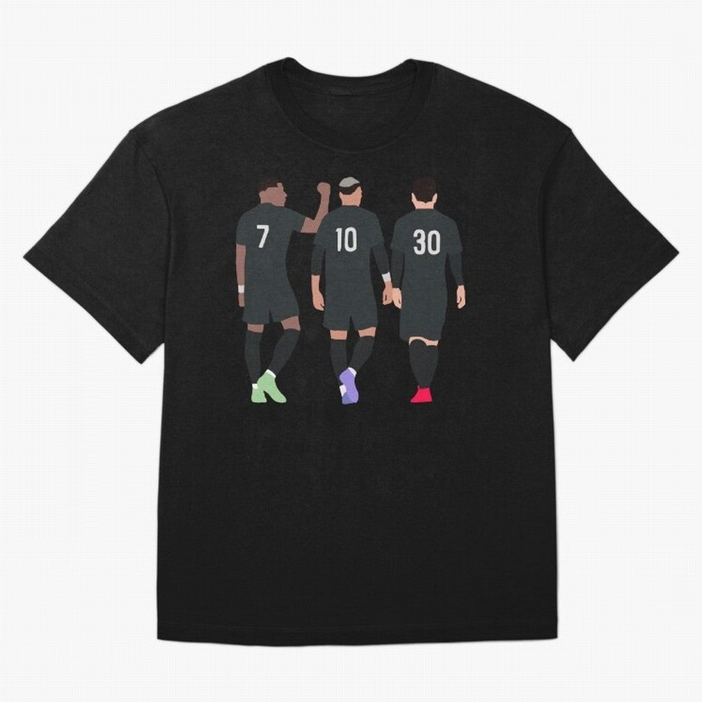 Messi Neymar France Football Players Trio Mmn #y79 Oversized T-Shirt Capture Global Football Passion for FIFA World Cup 2026 Group Stage, Capturing Neymar, Spain, Champion Mindset, Group Stage Buzz, Knockout Tension and Passionate Fan Culture;