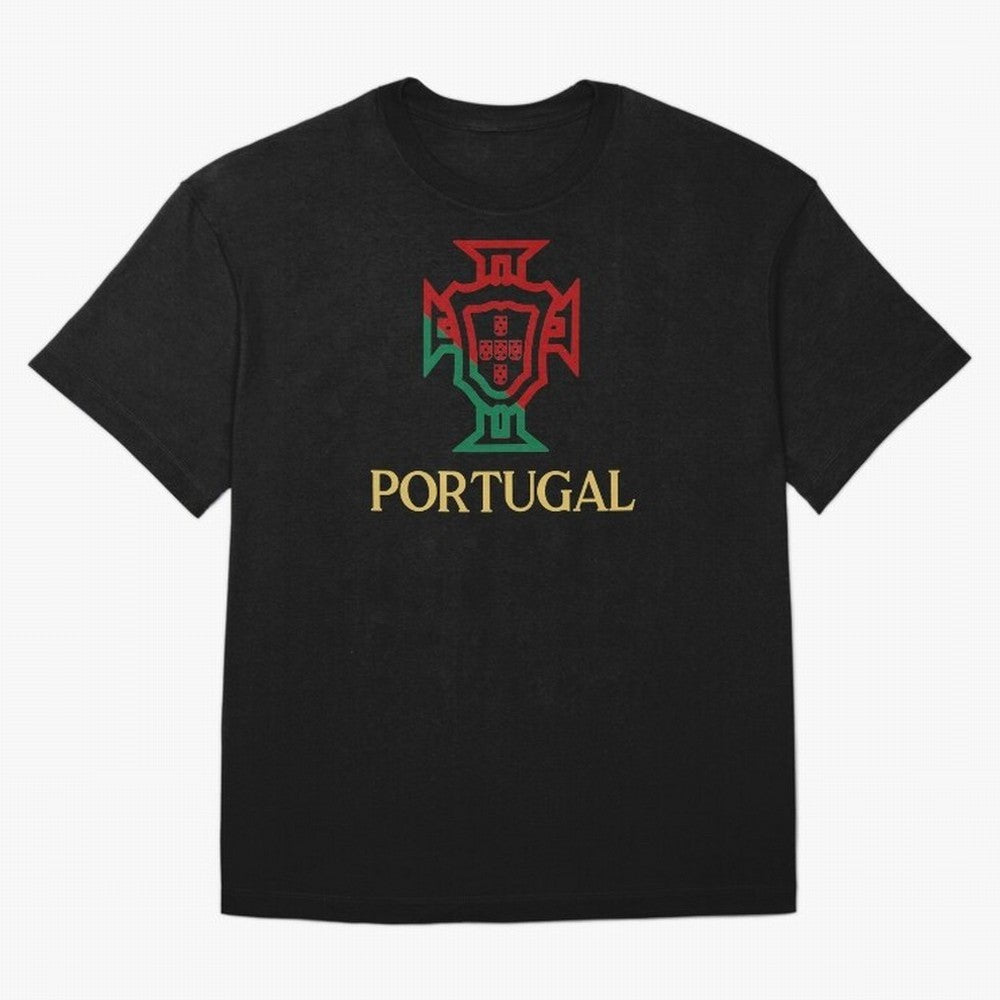 Portugal Tuga D Gold Oversized T-Shirt Represent the Passion of Match Day Hype around FIFA World Cup 2026 Group Stage, Messi and Cristiano Ronaldo, France and Portugal, Vintage Soccer Flavor, Modern Football Stars, National Flags and Final Night