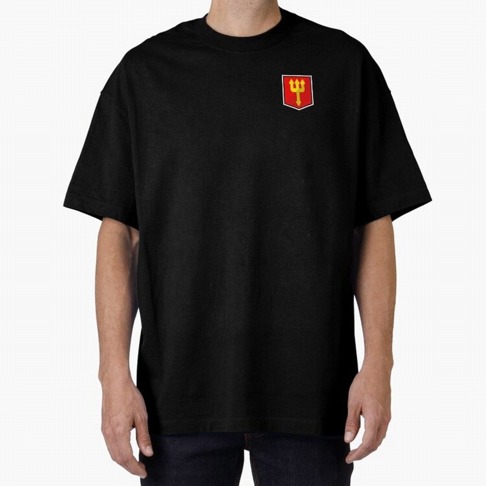 Simple Badge Design Manchester United - The Red Devils Trident Oversized T-Shirt Show Support during Global Football Passion for FIFA World Cup 2026 USA Canada Mexico, Inspired by CR7, Spain, Stadium Memories, Football Loyalty, International Chants