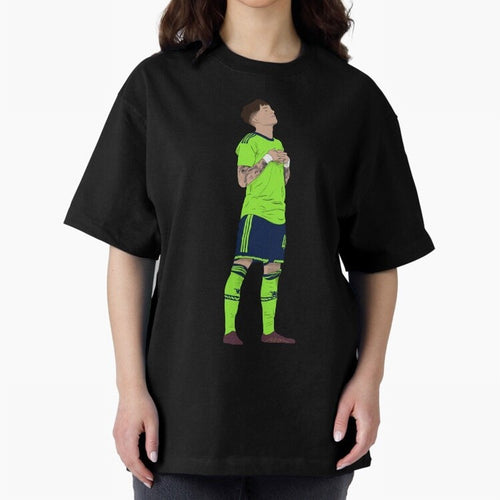 Alejandro Garnacho Ronaldo Peace Goal Celebration Oversized T-Shirt Build FIFA World Cup 2026 USA Canada Mexico Spirit, Highlighting Spain and Netherlands, CR7, Match Day Excitement, Supporter Culture, Golden Goals and Global Football Passion;