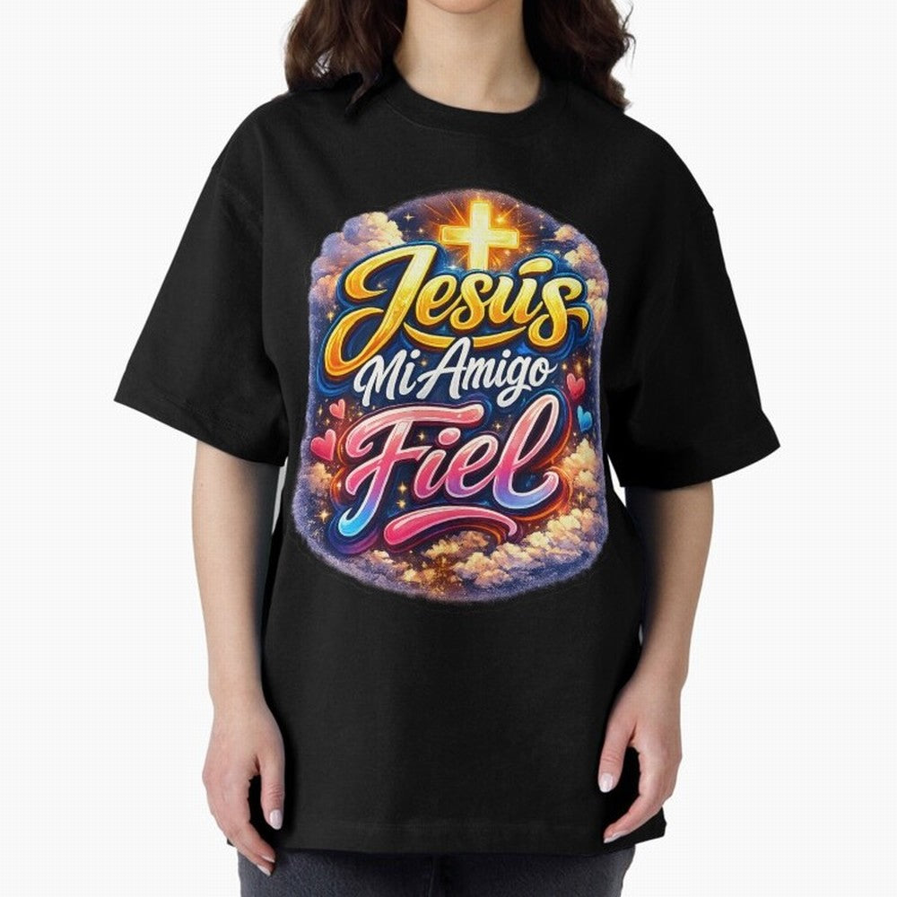 Jesus my faithful friend Oversized T-Shirt Honor the Football Icons of FIFA World Cup 2026 for Fans of Cristiano Ronaldo and Brazil, Bringing Stadium Chants, National Pride, Trophy Dreams and Unforgettable Football Memories; Great for Supporters
