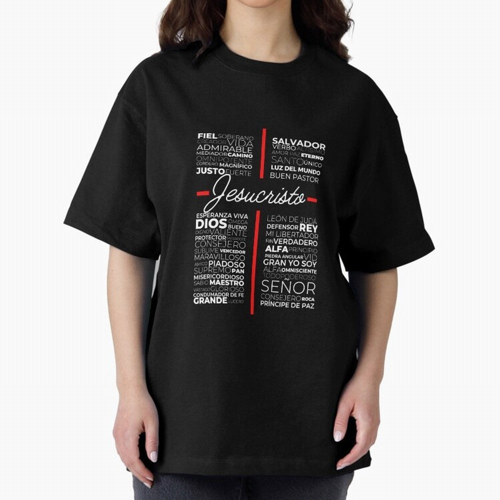 Jesus Christian Cristiano Espanol Oversized T-Shirt Show Match Day Excitement for FIFA World Cup 2026 USA Canada Mexico Spirit, Inspired by Argentina, France and Brazil, CR7, Stadium Memories, Football Loyalty, International Chants and Championship