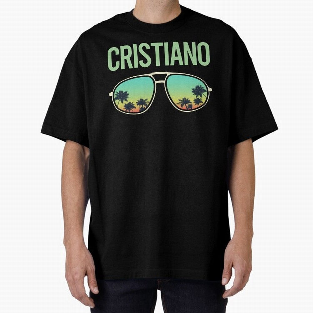 Cool Glasses Cristiano Oversized T-Shirt Embrace Global Football Passion for FIFA World Cup 2026 Group Stage, with Haaland, France and Portugal, Vintage Soccer Flavor, Modern Football Stars, National Flags and Final Night Emotion; Ideal for
