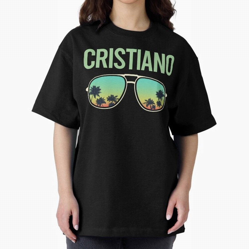 Cool Glasses Cristiano Oversized T-Shirt Embrace Global Football Passion for FIFA World Cup 2026 Group Stage, with Haaland, France and Portugal, Vintage Soccer Flavor, Modern Football Stars, National Flags and Final Night Emotion; Ideal for