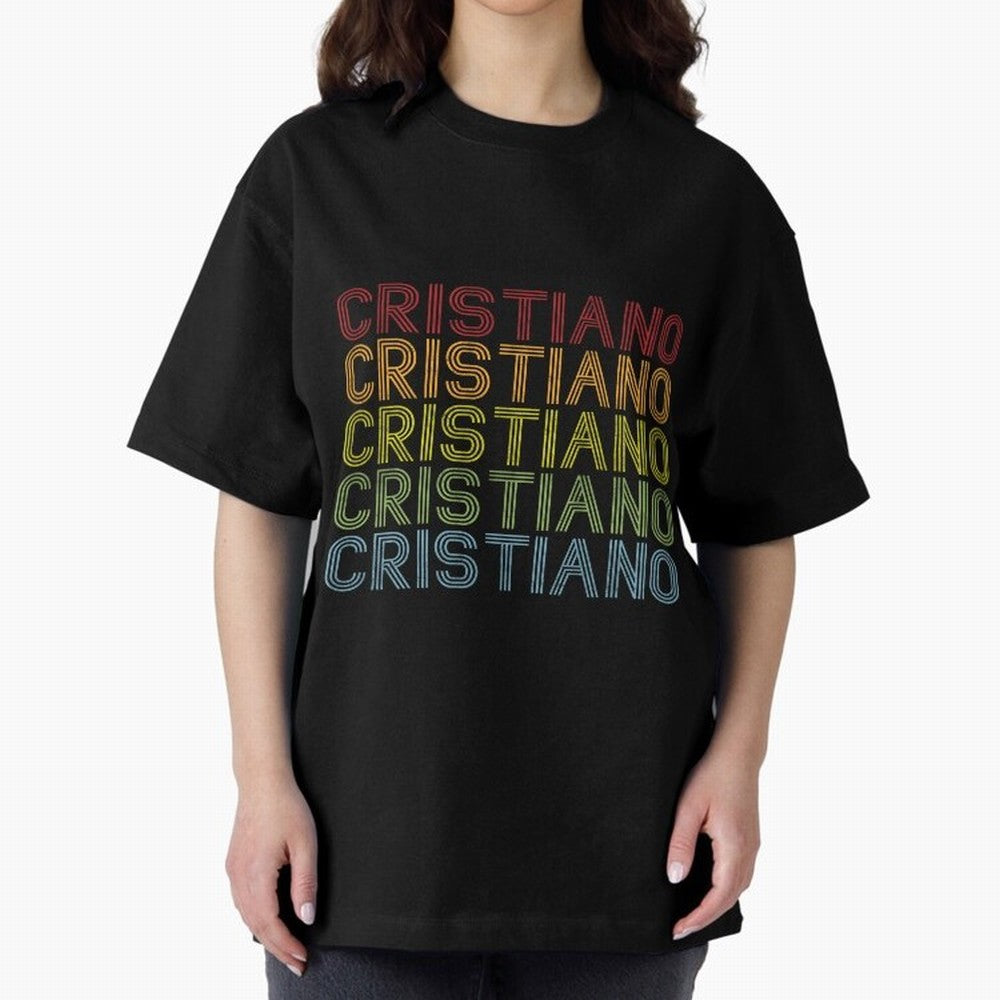 Cristiano Name T Shirt - Cristiano Vintage Retro Cristiano Name Gift Item Tee Oversized T-Shirt Elevate FIFA World Cup 2026 USA Canada Mexico Inspired by Messi, CR7 and Mbappe, Germany Energy, Stadium Memories, Football Loyalty, International