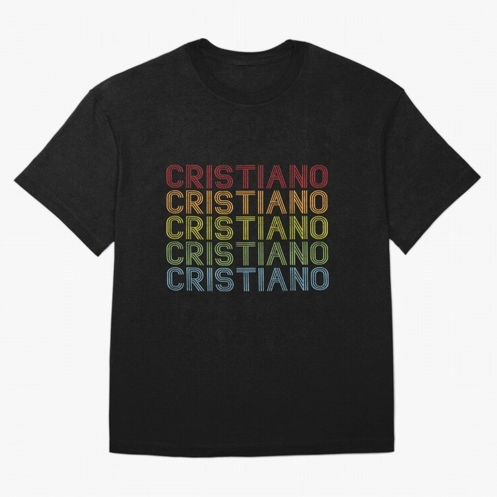 Cristiano Name T Shirt - Cristiano Vintage Retro Cristiano Name Gift Item Tee Oversized T-Shirt Elevate FIFA World Cup 2026 USA Canada Mexico Inspired by Messi, CR7 and Mbappe, Germany Energy, Stadium Memories, Football Loyalty, International