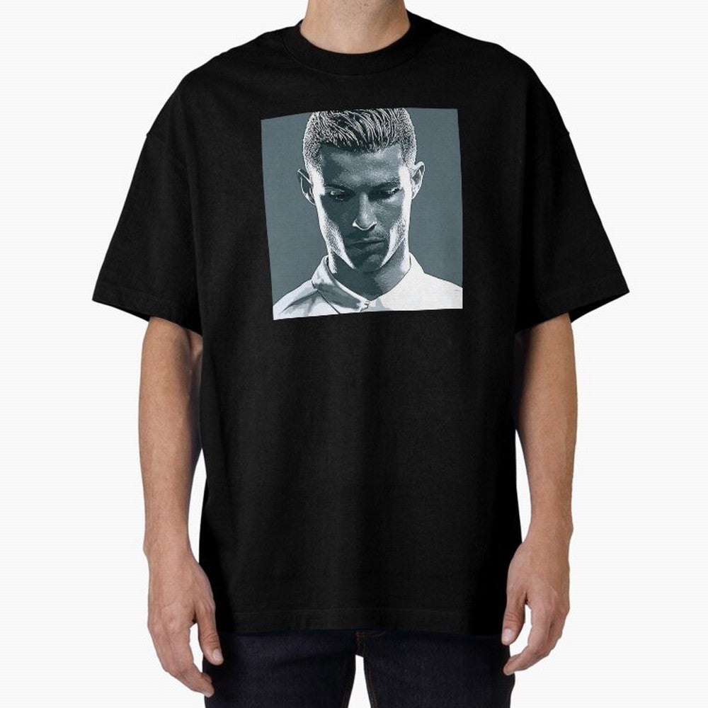 Ronaldo Portrait Oversized T-Shirt Celebrate Every Goal in FIFA World Cup 2026 for Fans of Neymar, Haaland and Cristiano Ronaldo and France, Bringing Stadium Memories, Football Loyalty, International Chants and Championship Tradition; Ideal for