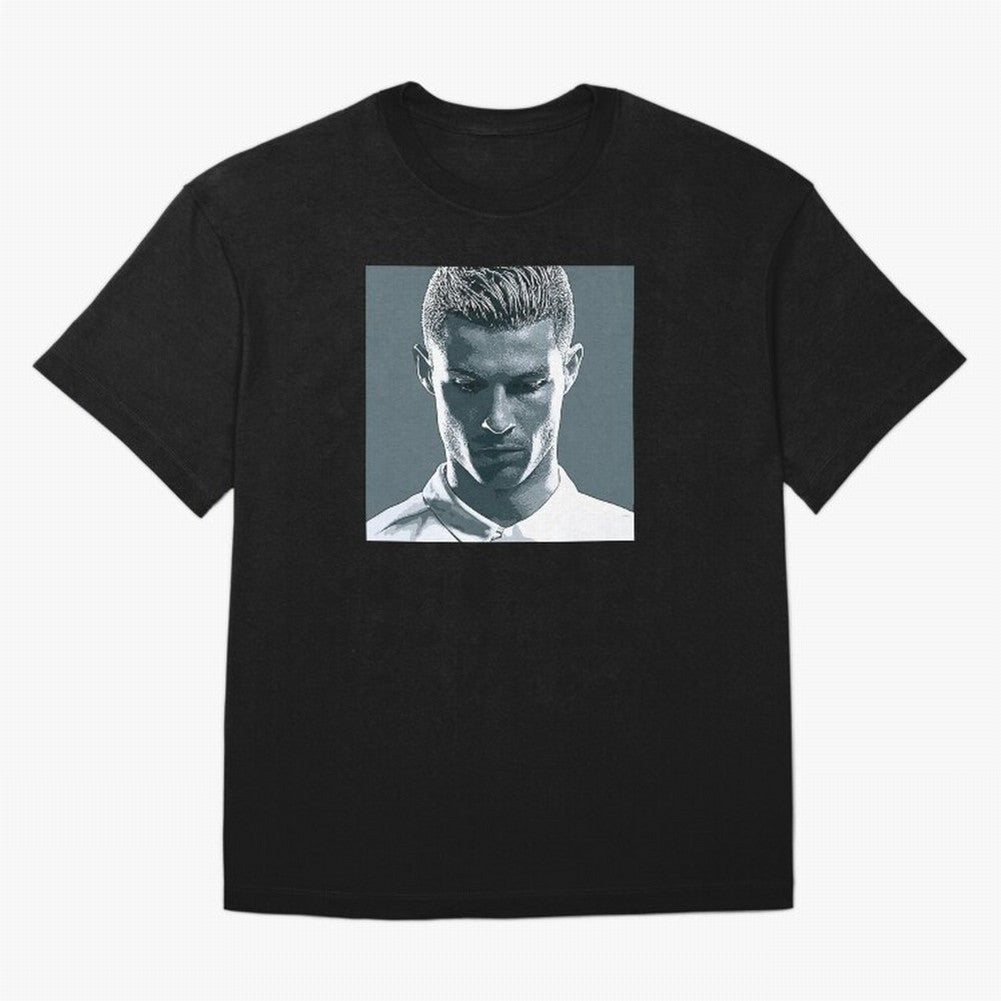 Ronaldo Portrait Oversized T-Shirt Celebrate Every Goal in FIFA World Cup 2026 for Fans of Neymar, Haaland and Cristiano Ronaldo and France, Bringing Stadium Memories, Football Loyalty, International Chants and Championship Tradition; Ideal for