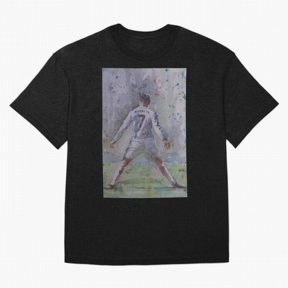 Cristiano Ronaldo - Portrait 2 Oversized T-Shirt Honor Champions and Dreams in Global Football Passion for FIFA World Cup 2026, Highlighting Messi, CR7 and Mbappe, Argentina, Tournament Hype, Historic Matchups, Family Viewing Parties and Global