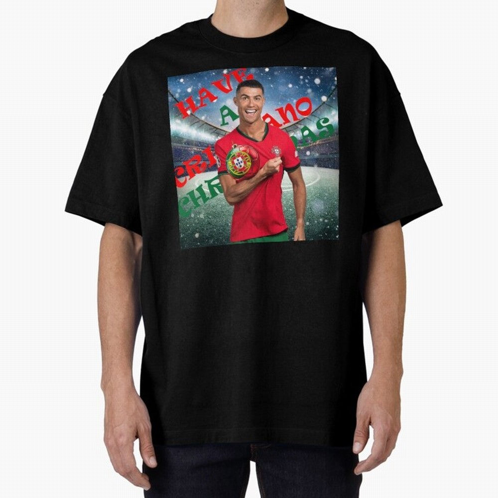 Have a Cristiano Christmas Oversized T-Shirt Make Every Match About Match Day Hype around FIFA World Cup 2026, Mbappe, France, Football Festival Excitement, Trophy Ambitions, Country Rivalries and Star Player Buzz; Made for Die Hard Supporters,