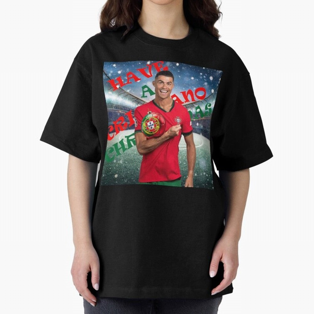 Have a Cristiano Christmas Oversized T-Shirt Make Every Match About Match Day Hype around FIFA World Cup 2026, Mbappe, France, Football Festival Excitement, Trophy Ambitions, Country Rivalries and Star Player Buzz; Made for Die Hard Supporters,