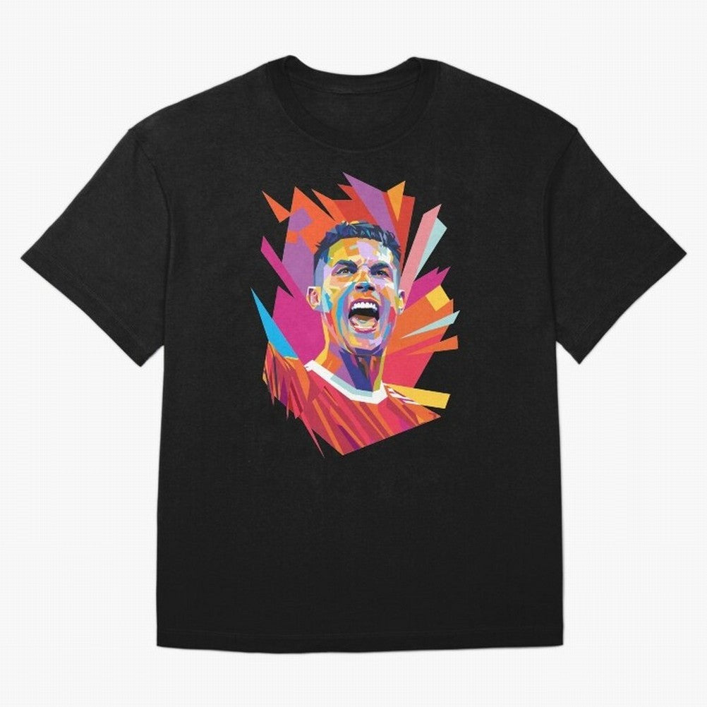 Cristiano Ronaldo Pop Art WPAP Oversized T-Shirt Bring Supporter Culture to FIFA World Cup 2026 Spirit, Inspired by England, Messi, Neymar and Mbappe, Supporter Pride, Iconic Celebrations, Legendary Names and Global Match Day Energy; Perfect for